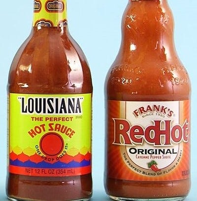 Frank's Red Hot VS. Louisiana Hot Sauce, by Jon on the River