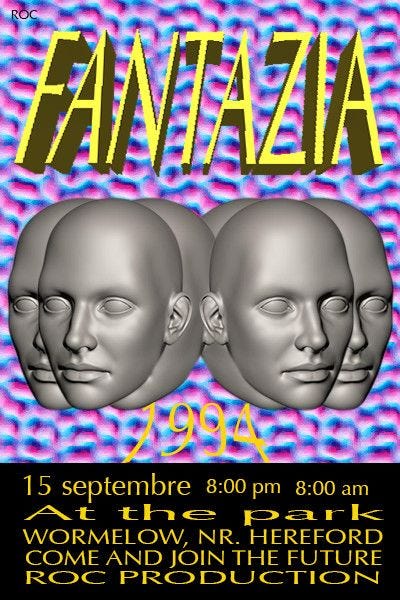 Fantazia and a selection of 90's Rave Posters and flyers to stay