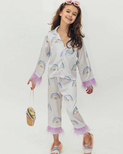 Rainbow Feather PJ Set | Cutie Patootie