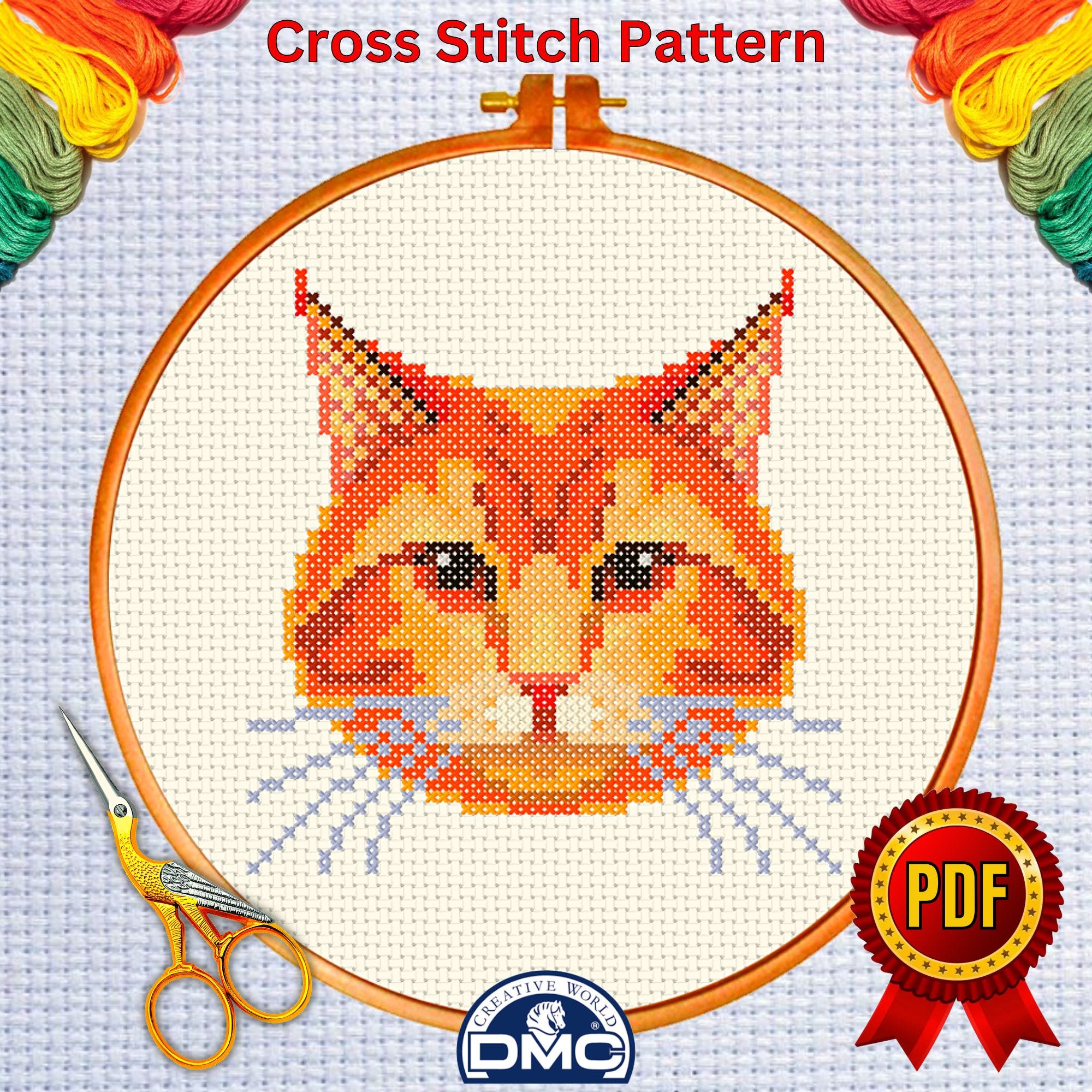 ✓ 20 Cute Cat Face Cross Stitch Patterns 1, Animal Embroidery Chart,  antique unique needlework pattern, Beginner Small, Download Digital PDF  File | by Apexirsource | Medium