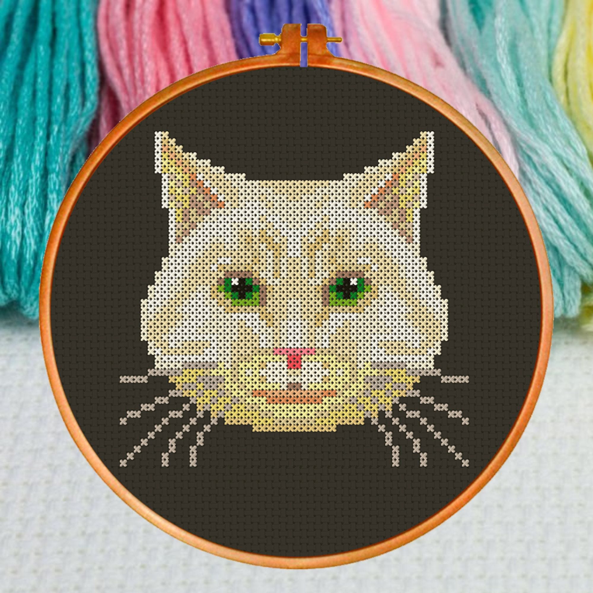 ✓ 20 Cute Cat Face Cross Stitch Patterns 2, Animal Embroidery Chart,  antique unique needlework pattern, Beginner Small, Download Digital PDF  File | by Apexirsource | Medium