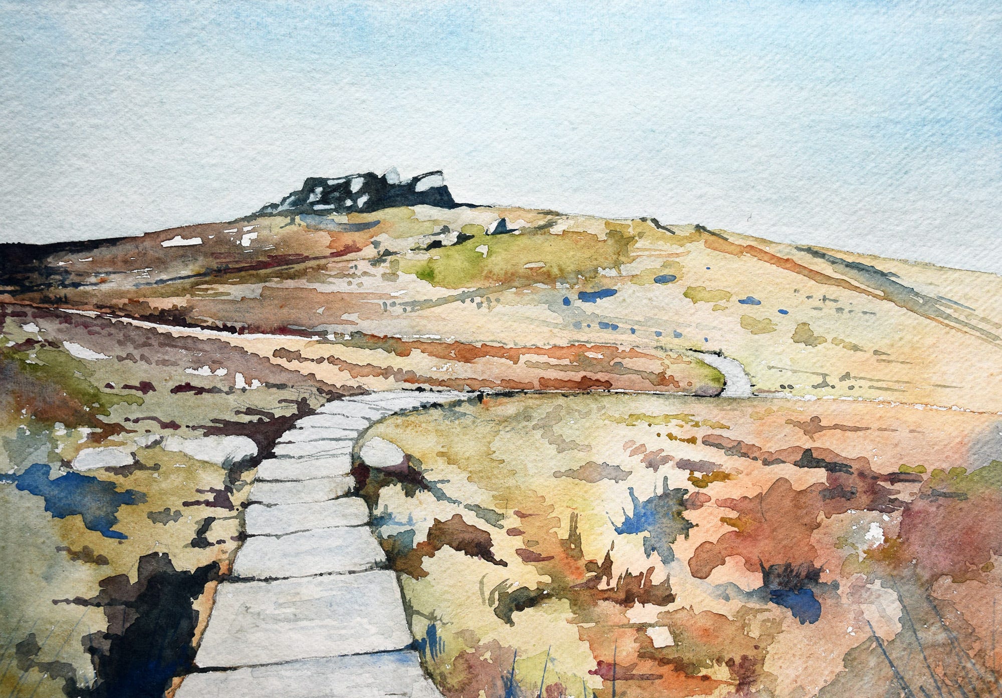 Watercolor Landscape Painting Tutorial from a Photo – Camera and a Canvas