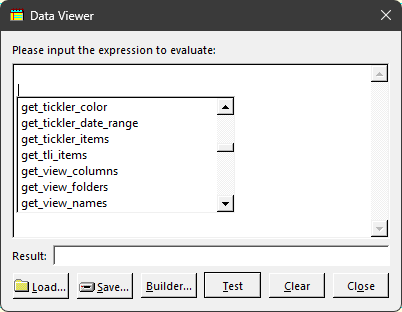Data Viewer with Intellisense support