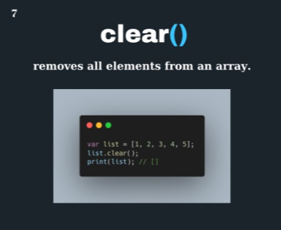 Exploring List Manipulation in Flutter: Using clear(), any(), and sort ...