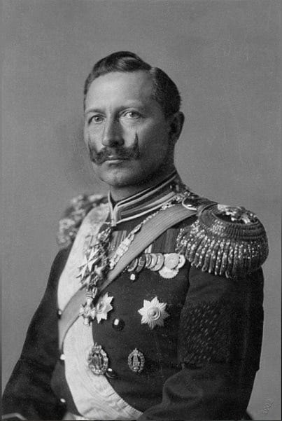 Kaiser Wilhelm II (public domain image from Wiki Commons)
