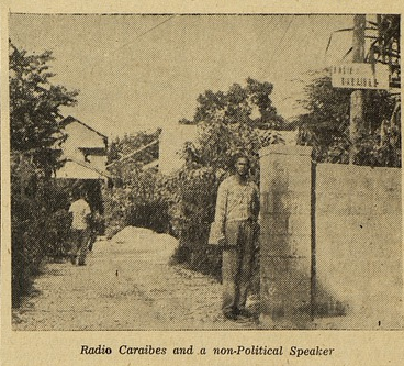 Entrée de Radio Caraibes, 1956