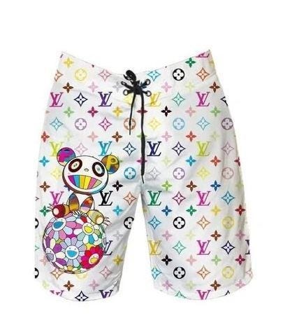 Louis Vuitton Multicolor Logo Shorts Pool Party Luxury Fashion Beach Summer  For Men, by SuperHyp Store