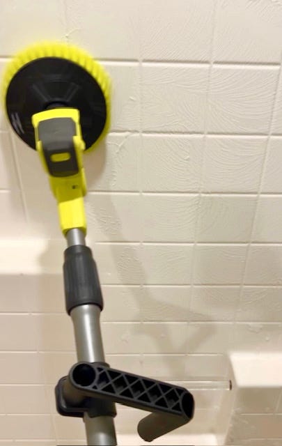 Ryobi Telescoping Power Scrubber Kit 18V Cordless With 2 Ah Battery And  Charger