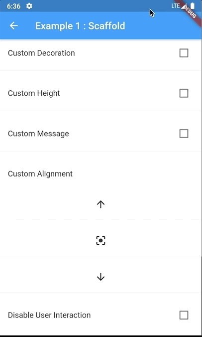 Custom Alignment and Disable User Interaction