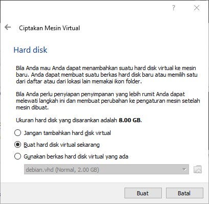 Buat Hard Disk Virtual