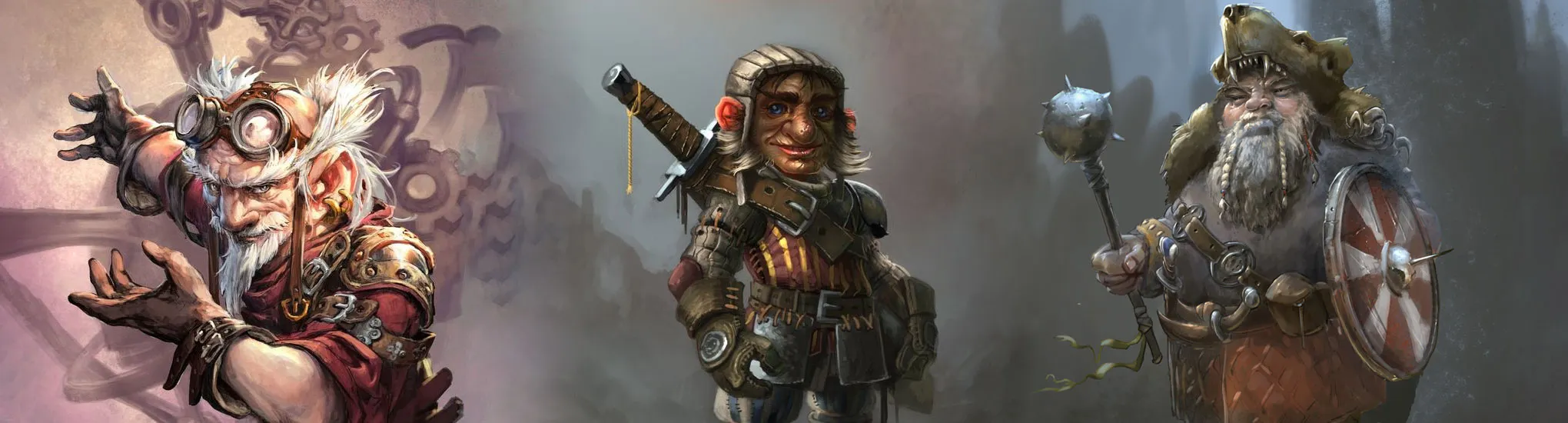 Gnome Alchemist Engineer - Pathfinder RPG, Unknown and Gnome Barbarian by Marko Drazic