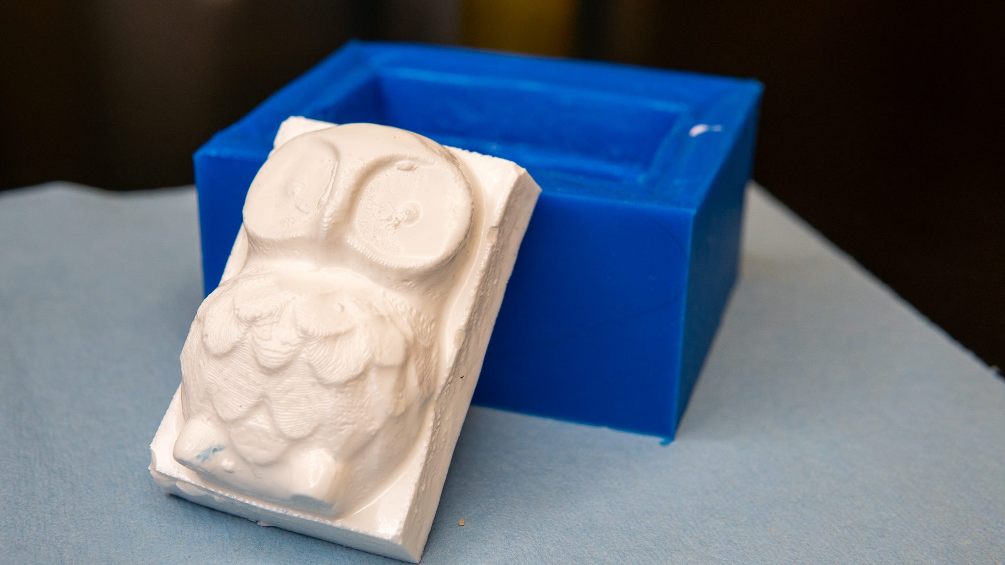First try at making a silicone mold from a 3d print. Made a soap