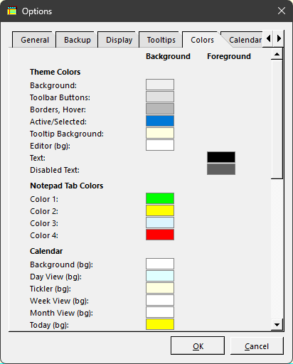 Color options