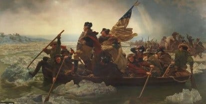 Washington Crossing the Delaware, Emanuel Leutze. Image: Wikipedia