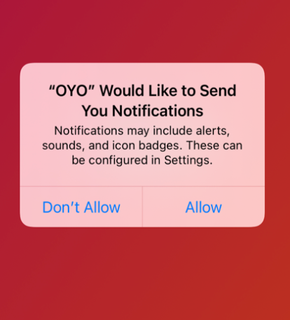 Why did OYO opt for Provisional Notifications for the iOS App 
