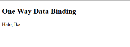 Tampilan one way data binding