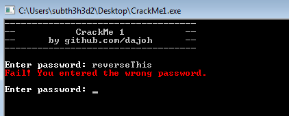 dajoh — CrackMe1