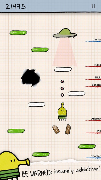 Doodle Jump — the Ultimate Classic iOS game, by Zeyao Li, creating  immersive worlds