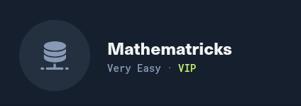 Mathematricks HTB Challenege Writeup