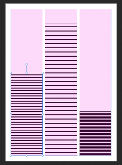 Example with the centre column stretched, and the third column reduced in size
