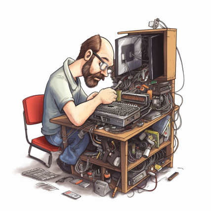 Image of an expert technician fixing computer in Ashgrove