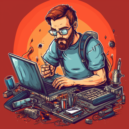 image of expert technician repairing a computer in Forest Lake