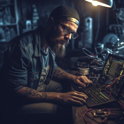 image of expert technician fixing a computer in Forest Lake