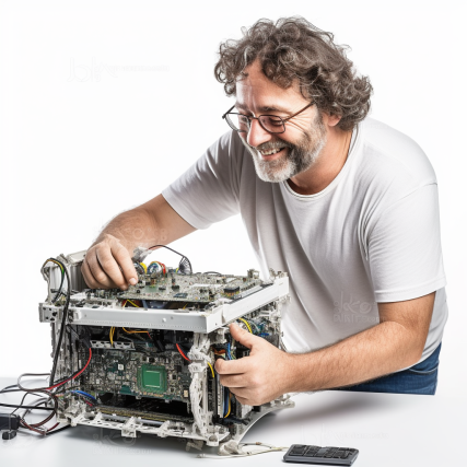Image of an skilled technician repairing computer in Archerfield
