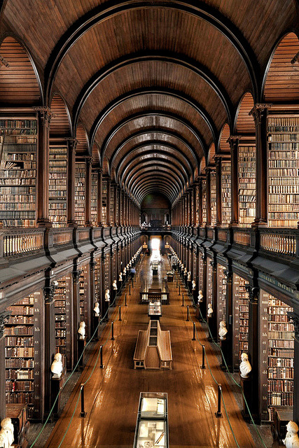 Trinity College Library at University of Dublin, Ireland