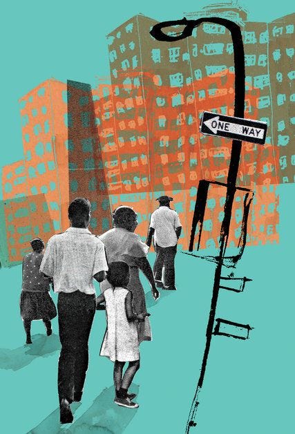 Victoria Civera. Doble vacío, 2015. Saro //// Joanna Neborsky. Gran Migración Afroamericana.