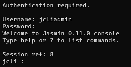 Successfully login to Jasmin