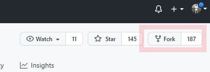 Image showing forking a Repo