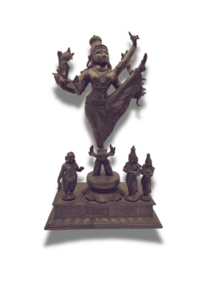 The magnificent Trivikrama Vishnu Sculpture at the Manjusha Museum, Dharmasthala, Karnataka.