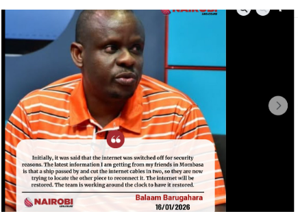 A screenshot image of Balaam and his post on Nairobi Leo