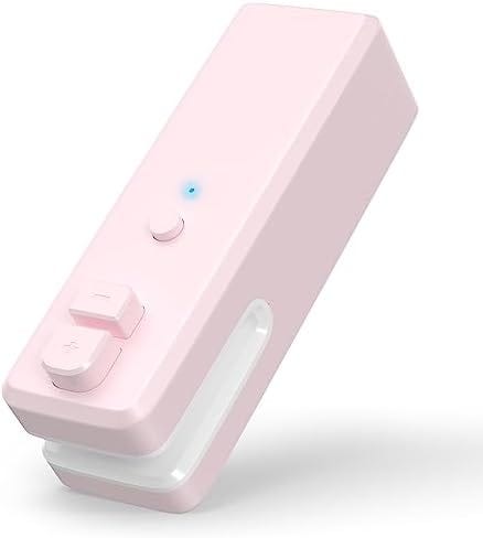 Sporgo 2 stuks mini folielasapparaat: oplaadbaar 2-in-1 snackzaksluiter, mini bag sealer met cutter sealer hand sluitapparaat voor plastic zakken