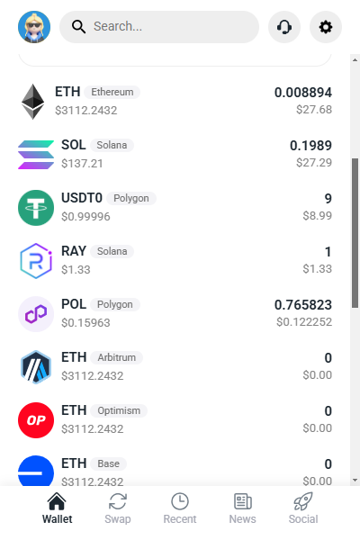 Multi-chain support graphic