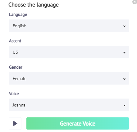 Steve AI voice selection