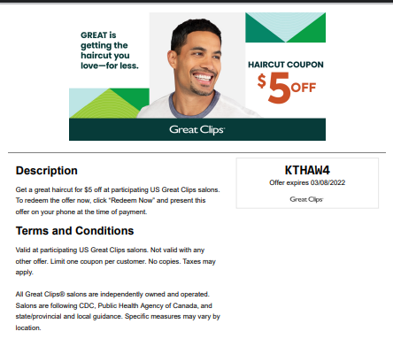 $7.99Great Clips Coupons 2022 Printable Online &amp; In store | Medium