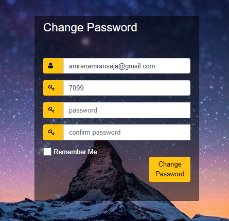 ASP NET Change Password View