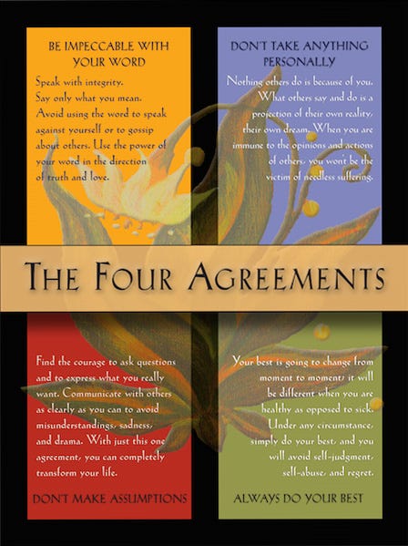 Writing I Love — The Four Agreements, by Tom McCallum