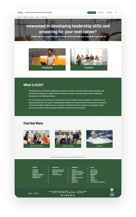 Case Study: UVU SLSS Website Redesign | by Eric Theobald | Medium