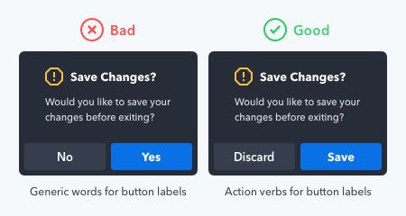 5 Rules for Choosing the Right Words on Button Labels, by UX Movement