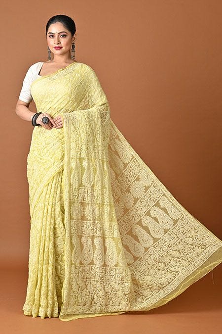 Chikankari Sarees: The Threads of History and Elegance