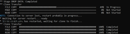 Cloning progress