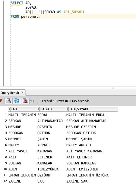 Oracle SQL’de Pipe, LIKE, BETWEEN…AND, IS NULL ve IN Operatörleri | by ...