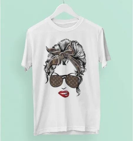 Louis Vuitton Lady Girl White T Shirt Luxury Outfit Fashion, by SuperHyp  Store