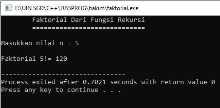 Implementasian Fungsi Rekursi - Mushlih Hakim Arifin - Medium