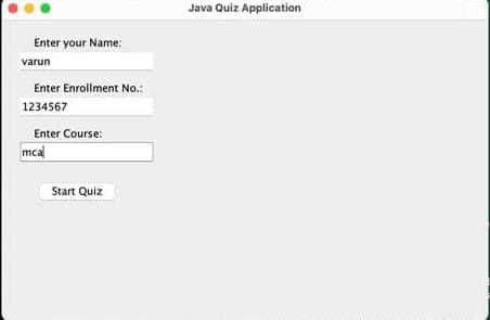 QuickQuiz- Java Quiz Application. Introduction | by Varun Malik | Jan ...