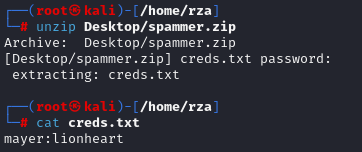 unzip file