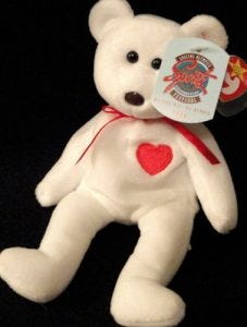 2) Princess Diana Beanie Babies*Authenticated**Super Rare,The Ghost  Version**